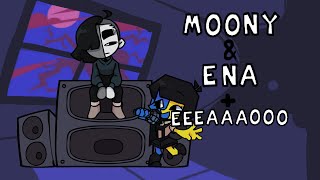 Friday Night Funkin Moony And Ena Mod EEEAAAOOO Included [upl. by Katy107]