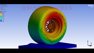 Ansys Tutorial static structure analysis F1 wheel [upl. by Reifel]