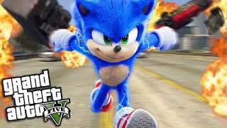 The NEW SONIC the HEDGEHOG Movie GTA 5 Mods [upl. by Lalaj]