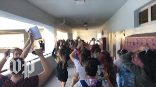 See the videos students took during the Florida school shooting [upl. by Aetnahc]