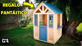 CASA de MADERA para NIÑOS COMO HACER  DIY PLAYHOUSE WOOD [upl. by Saberio438]