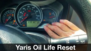 2019 Toyota Yaris Oil Life reset how to Maintenance Indicator [upl. by Lesiram]