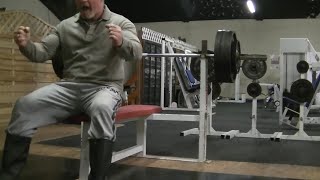 200KG 5 Reps Bench Press 60 years old [upl. by Odrarej]