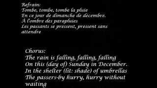 zazla pluie lyrics English and French [upl. by Airekal]