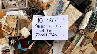 10 FREE Things to Use in Junk Journals  ABUNDANCE OF INSPIRATION [upl. by Sucrad908]