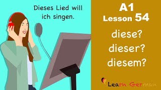 A1  Lesson 54  Demonstrativartikel quotdiesquot  Demonstrative article quotdiesquot  Learn German [upl. by Berard876]