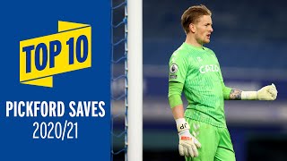 JORDAN PICKFORDS TOP 10 SAVES OF 202021 [upl. by Ainegul]