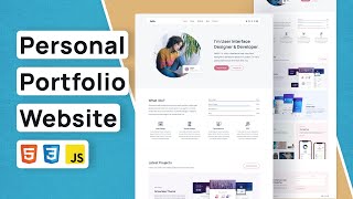NEW Personal Portfolio Website Using HTML CSS JavaScript [upl. by Desdamona]
