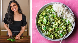 VEGAN PALAK PANEER  incredible Indian recipe [upl. by Ettezzil]