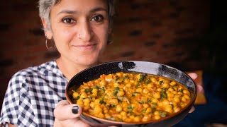 Delicious chickpea spinach curry  Food with Chetna [upl. by Araihc]