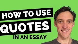 How to Quote in an Essay 5 Simple Steps [upl. by Leuams]