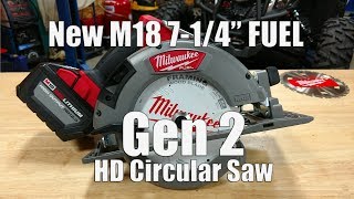 New GEN 2 Milwaukee M18 Fuel 714quot Circular Saw Review 120Ah Battery 273221HD Vs Dewalt Flexvolt [upl. by Aij]