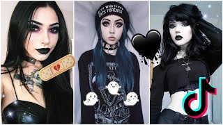 CUTE GOTH GIRLS TIK TOK COMPILATION 🖤🖤🖤 [upl. by Brodie469]