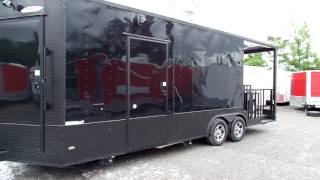 Concession Trailer 85 X 23 Black BBQ Event Catering [upl. by Yntrok]