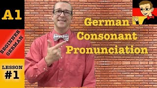 German Consonant Pronunciation  Beginner German with Herr Antrim Lesson 12 [upl. by Llednohs]