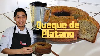 Queque de platano en licuadora  facil y rapido [upl. by Eilrebmik475]