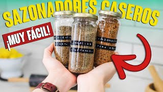 ¡HAZ TUS PROPIOS SAZONADORES CASEROS MUY FÁCIL  Recién Cocinados [upl. by Atiuqahc]