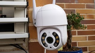 Cámara Vigilancia IP WIFI Exterior PTZ A8L [upl. by Ycnay747]