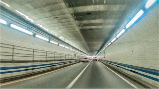 Hampton Roads Bridge Underwater Tunnel  Driving 4K  Norfolk  Virginia [upl. by Garihc725]