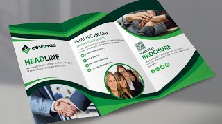 Brochure Design  Tri Fold Brochure Design in Illustrator cc [upl. by Pease]