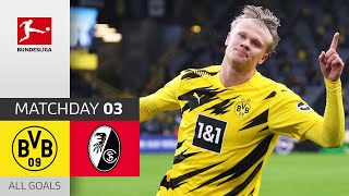 Haaland amp BVB on Fire Borussia Dortmund  SC Freiburg 40  All Goals  Matchday 3 – Bundesliga [upl. by Rawdan]