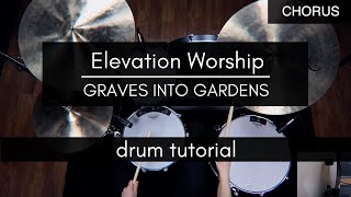 Graves Into Gardens ft Brandon Lake  Elevation Worship Drum TutorialPlaythrough [upl. by Meehsar]