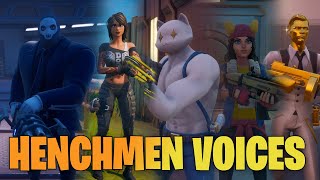 ALL HENCHMEN AND AGENTS VOICE SOUNDS  Fortnite Chapter 2 Season 2 [upl. by Kahn]