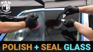 HOW TO POLISH AND CERAMIC COAT CAR GLASS [upl. by Ocsic]