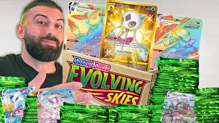 Opening 1800 Evolving Skies Packs To Pull EVERY Secret Rare [upl. by Anirtek]