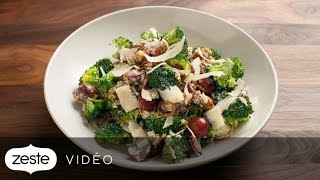 Recette de salade gourmande de brocoli  Zeste [upl. by Ayrolg]