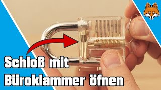 Schloß öffnen mit Büroklammer  Lock Picking 🔐 [upl. by Lleoj326]