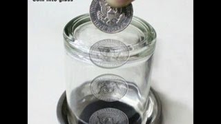 How to Push the Coin Trough The Glass  Magic Tricks Revealed [upl. by Chiles]