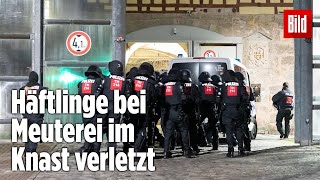 Gefängnismeuterei Polizei stürmt Knast in Thüringen  JVA Untermaßfeld [upl. by Latrena150]