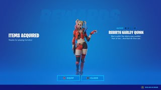 REBIRTH HARLEY QUINN Skin Gameplay amp Review BatmanFortnite Zero Point Comic Book FIRST CODE [upl. by Demp836]