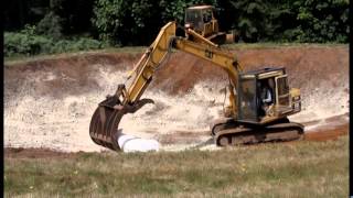 Adding Bentonite to Fish Pond 2014 [upl. by Cadal]