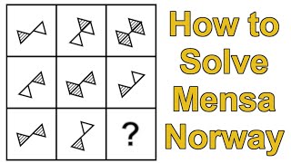 Explaining the Mensa Norway IQ Test Puzzles 145 IQ Answers [upl. by Justino]