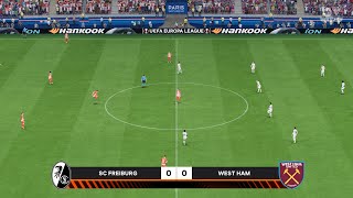 SC Freiburg vs West Ham United 05102023 UEFA Europa League EA FC 24 PS5 [upl. by Lletnwahs]