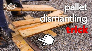 How to dismantle euro pallets EPAL fast  NEW METHOD [upl. by Eeloj115]