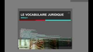 LE VOCABULAIRE JURIDIQUE [upl. by Cayser]