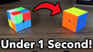 How To Solve A 2x2 Rubiks Cube In UNDER 1 SECOND [upl. by Tiffie419]