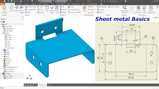 Autodesk Inventor Sheet metal Tutorial Basics [upl. by Tinya]